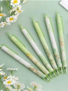 6 peças Canetas neutras clicáveis, Caneta de Assinatura Preta Baseada em Água ST para Estudante, Caneta de Secagem Rápida, item obrigatório de volta às aulas - Multicolorido - Visão 11