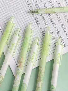 6 peças Canetas neutras clicáveis, Caneta de Assinatura Preta Baseada em Água ST para Estudante, Caneta de Secagem Rápida, item obrigatório de volta às aulas - Multicolorido - Visão 7