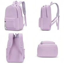 Túi sách nhẹ, di động có dây đeo. Balo đi học Preppy. Túi đi học đại học thông thường. Bộ túi nữ màu trơn. Có hộp đựng bút chì. Đồ dùng học tập cho ngày tựu trường, Đồ dùng học tập. Dành cho sinh viên đại học, học sinh, thanh thiếu niên, bé trai và bé gái. Balo đi học, Cặp đi học, Cặp sách đi học, Balo lớn, Balo đi học, Túi xách đi học di động, Nhẹ, Sức chứa lớn, Ngăn đựng máy tính xách tay, Có hộp đựng bút chì, Thích hợp cho bé gái tuổi teen, Nữ sinh viên đại học, Hoàn hảo cho ngày tựu trường, Cao đẳng, Trung học cơ sở, Trung học phổ thông, Ngày đầu tiên đi học - Màu tím - Xem 4