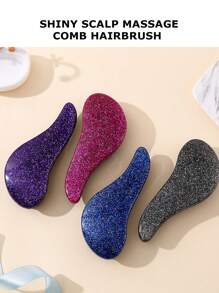 1 件装新款星空按摩梳，便携式防静电发梳，防缠结，按摩梳，适合家庭使用 - 彩色 - 查看 6