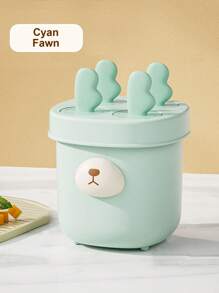 Molde para paletas de helado caseras con forma de caja de paletas de hielo con dibujos animados, molde para paletas de helado de frijol rojo y frijol mungo, molde para cubitos de hielo y caja para helado - Multicolor - Ver 17