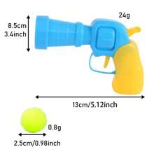 1 套猫咪互动玩具，包括柔软毛绒球发射器和羽毛逗猫棒