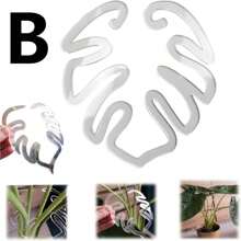 1 件创意亚克力花茎支架，独特龟形叶子支架，花卉植物茎固定支架，适用于竹叶等植物形状 - 透明 - 查看 12