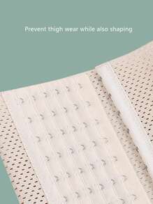 1 Pair Thigh Shaping Elastic Bands With Buttons, Leg Compression Shapewear Elastic Bands To Prevent Chafing - Apricot - View 6