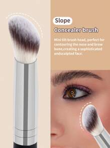 MAANGE 1pc/2pcs/7pcs Professional Concealer Brush With Mini Tilt Brush Head,Nose Contour Brush For Concealing,For Powder Liquid And Cream,With Paper Case,For Daily Makeup On Face