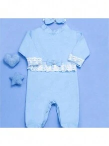 Baby Girls Rompers - Baby Blue - View 3