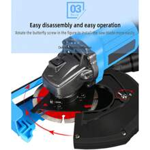 Hormy 100-125mm Angle Grinder Slotting Dust Cover, 4-5 Inch Cutting Machine Stone Dust Collecting Cover With Screw Fixing, Connectable Vacuum Cleaner Anti-Dust Cover - Black - View 6