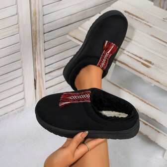 Women's Thermal Lined Flat Slip-On Warm Thermal Lined Loafers, Winter 2024 New Casual Snow Boots