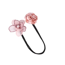 Rose Flower Hair Clip Bun Maker Set, Slouchy Style Hair Accessories Styling Tools For Buns - Pink - View 14