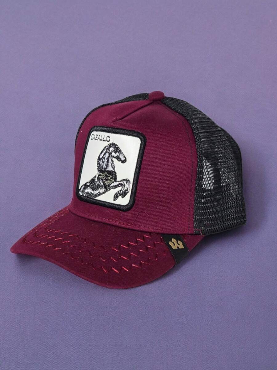 GORRA ANIMALES CABALLO TRUCKER TRAILERO - Burdeos - Ver 1