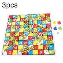 1 件/2 件/3 件蛇梯棋棋盘游戏适合家庭 - 非常适合加强粘合和策略技能，3D 蛇梯棋游戏棋子折叠板，理想的生日礼物，随机颜色，适合万圣节/圣诞节/感恩节的成人派对游戏 - 彩色 - 查看 11