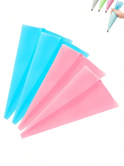 3pcs/4pcs Cake Decorating Cream Bags, Baking Piping Tools