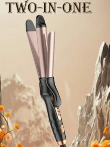 2-in-1 Haarglätter und Lockenstab, Lockeneisen & Keramik-Haarglätter in einem mit einstellbarer Temperatur, schnelles Aufheizen für alle Haartypen, Geschenk für sie