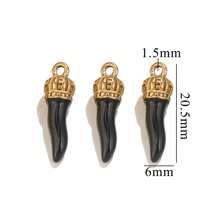 4pcs 304 Stainless Steel Enamel Oil Dripping Chili Pepper Pendant Charms Daily Wear Women's Gift Bracelet Earrings DIY Jewelry Accessories Necklace Pendant Bracelet Earrings - Pendants - View 10