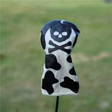 Premium Golf Club Head Covers With Stylish Skull Pattern - Durable Leather Cover For Fairway Woods - Multicolor - View 3