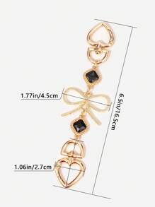 1pc Black Bag Extender Chain, Purse Strap Extenders Purse Extender Chain Replacement Accessories For Handbag Purse Shoulder Bag Crossbody