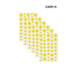 Multi-Piece Golden Star Shaped Stickers, Suitable For Party, Gathering And Other Activities (For Decoration Only, Not Cosmetic)