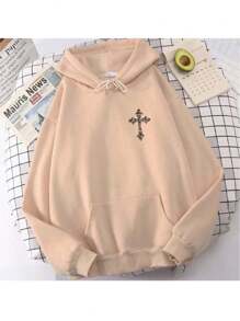 Men Hoodies - 米色 - 查看 2