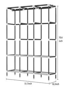 Portable Closets - Grau - Übersicht 10