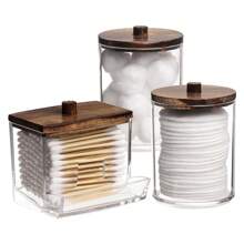 1 Hộp Đựng Tăm Tăm Bông Acrylic Trong Suốt Pha Lê Thời Trang Đa Chức Năng Để Bàn Có Thiết Kế Nắp Để Dọn Dẹp Nhiều Vật Dụng Nhỏ Khác Nhau Và Giữ Cuộc Sống Gọn Gàng - Trong sáng - Xem 15