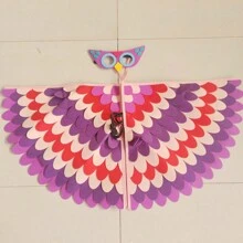 1pc Bird-Wings-Costume For Kids Dress Up, Felt Feathered Owl Parrot Chicken Animal Role Play Costume Halloween Party, Bird-Costume-Peacock-Wings For Kids With Bird, Gift For Girl Boys - Multicolor - View 13