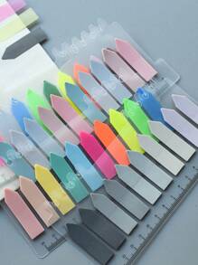 800 件 4 种设计 PET 复古风格彩色便签索引标签，现代调色板颜色，分类标签，日韩风格文具，适合中小学生和办公用品，4 种设计返校 - 彩色 - 查看 7