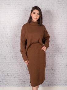 Women Sweater Co-Ords - Rỉ Nâu - Xem 3