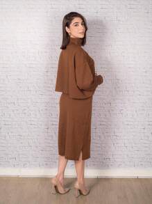 Women Sweater Co-Ords - Rỉ Nâu - Xem 4