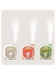 Humidificador en aerosol de gran capacidad para aromaterapia silenciosa con doble pulverización para dormitorio bonito - Blanco - Ver 7