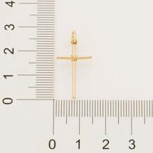 18K GOLD PENDANT UNISEX SMOOTH CROSS ROMMANEL 540180 - 蝴蝶型 - 查看 2