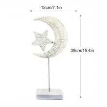 1入球形LED藤編燈飾，星，月，心和聖誕樹藤編設計，配有暖白LED燈和電池供電，藤編製造的裝飾性和創意夜燈，適用於房間，客廳，臥室和事件裝飾（求婚，節日，派對等） - 黃色 - 查看 12