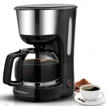 Aigostar Filter Coffee Machine Drip Coffee Maker 1.25L, 40Mins Keep Warm, Anti-Drip Function,Reusable Filter, Pour Over Technology, 1000W - Chocolate - UK Plug(220-240V) - View 1