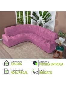 Sofa Covers - Màu Hồng baby - Xem 6