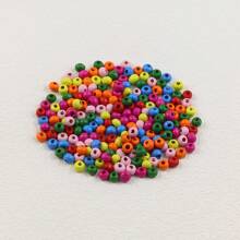 6-300 pezzi di colorate perline rotonde di legno, 4-25mm, dipinte, accessori per gioielli fai-da-te e artigianato
