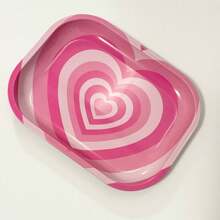 JBNG Pink Heart Aesthetic Premium Small Rolling Tray 7" X 5" - Pink - View 5