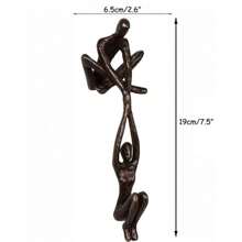 Swinging Dancing Couple Figurine, Modern Bookshelf Decorative Bronze Sculpture For Home Office, Centerpiece, Entry Way, Bookshelf, Living Room - 如圖所示 - 查看 2