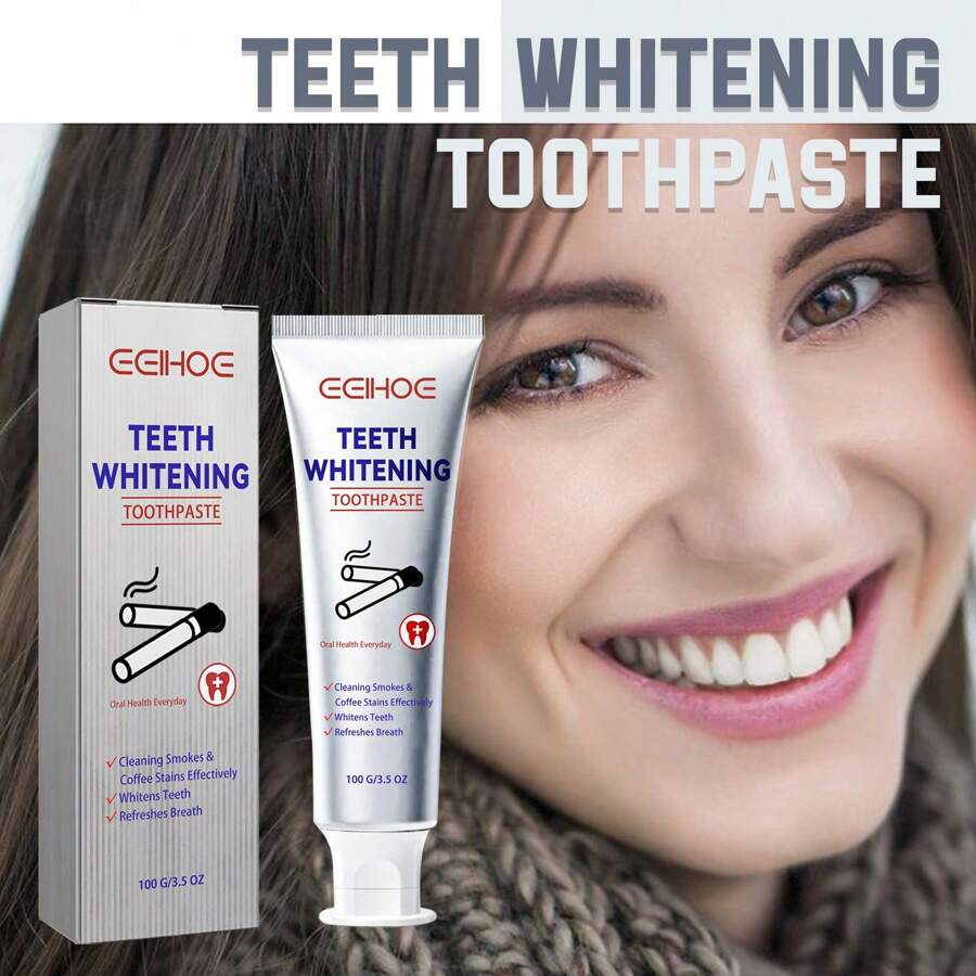 Teeth Whitening Toothpaste, Remove Stains, Bad Breath, Cleans Teeth And