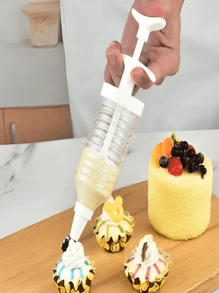 Icing Tube Set Kit For Confectionery Tubes Sweet Cake Decorator One Tube And 08 Pastry Nozzles - trắng - Xem 1