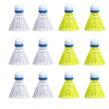 12pcs Foam Badminton Shuttlecock, Colorful Plastic Feather Shuttlecock, Durable Outdoor Training Nylon Feather Shuttlecocks - Multicolor - View 14