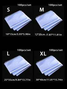 100 件/1 套 PVC 热收缩包装袋，收缩膜透明封口膜防尘热收缩膜袋，无味透明包装自制 DIY 家居项目礼物沐浴球肥皂适用于卧室、旅行、办公室、学校、厨房、浴室、家庭、家居供应商 - 白色 - 查看 2