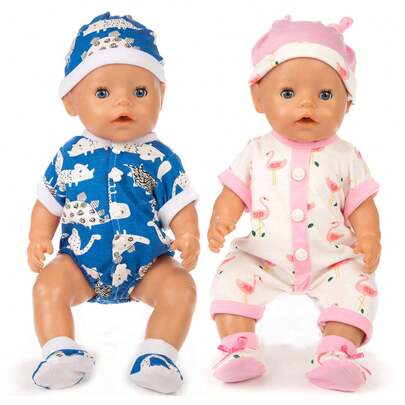 16 Inch American Girl Doll Clothes, Chiffon Romper Pajamas Accessories, Children's Pretend Play Doll Set