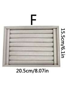 5 件/1 件珠宝收纳托盘，戒指和耳环展示隔板适用于卧室梳妆台收纳，柔软衬里，优雅家居装饰配件，经典风格珠宝收纳托盘 - 便携式灰色收纳盒，适用于戒指、耳环、项链 - 方便展示盒，戒指、耳环和手表展示盒 - 抽屉式项链和手表整理盒 - 彩色 - 查看 9