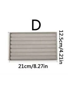 5 件/1 件珠宝收纳托盘，戒指和耳环展示隔板适用于卧室梳妆台收纳，柔软衬里，优雅家居装饰配件，经典风格珠宝收纳托盘 - 便携式灰色收纳盒，适用于戒指、耳环、项链 - 方便展示盒，戒指、耳环和手表展示盒 - 抽屉式项链和手表整理盒 - 彩色 - 查看 7