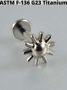 1 Stück Kubischer Zirkonia Sonne G23 Titan Knorpel Ohrringe Stecker 16G Innengewinde Stern Helix Cz Kubisch Zirkonia Blumen Ohr Tragus Piercing Schmuck Valentinstag
