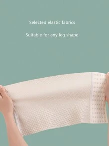 1 Pair Thigh Shaping Elastic Bands With Buttons, Leg Compression Shapewear Elastic Bands To Prevent Chafing - Apricot - View 7