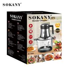 Sokany.Picadora de carne eléctrica, picadora de carne, picadora de carne para pastel. 3 L. VETRO - Negro - Ver 1