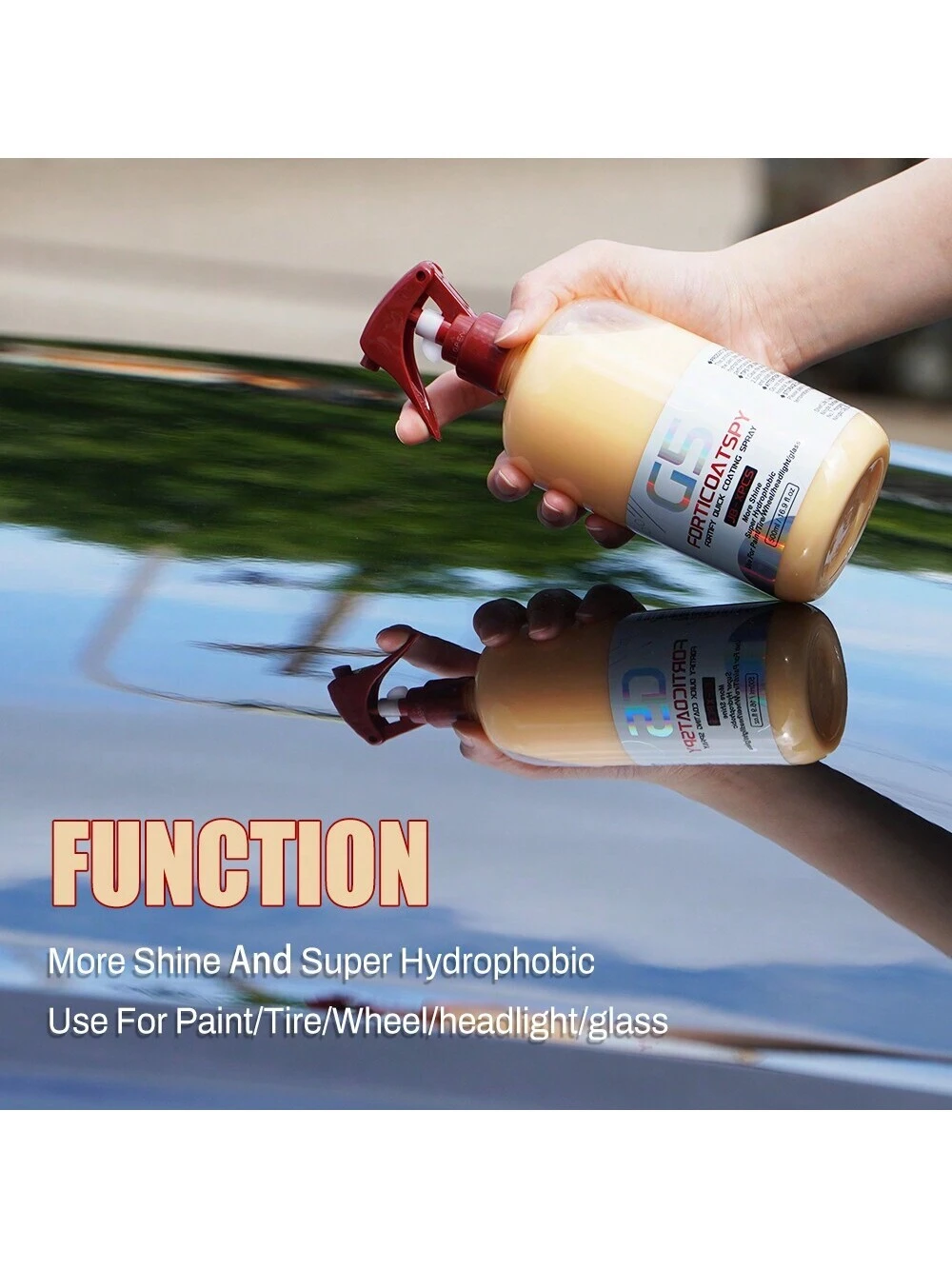 JB-XPCS طلاء السيراميك السيراميك السريع معطف سريع شمع البولندية رذاذ غسل بدون ماء واش | مقاس: 250 مل