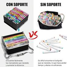 168 bolígrafos de animación de doble cabeza de color bolígrafo de dibujo de animación de doble cabeza de color bolígrafo de doble cabeza de aceite bolígrafo de número de nota - Negro - Ver 2