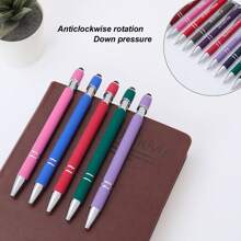12 Pieces Funny Snarky Negative Quotes Ballpoint Pens, Touch Screen Stylus Tips Pen With Black Ink Tips, Fine Point Smooth Writing Pens For Office (12 Colors) Back To School - Sets - View 5