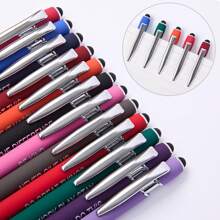 12 Pieces Funny Snarky Negative Quotes Ballpoint Pens, Touch Screen Stylus Tips Pen With Black Ink Tips, Fine Point Smooth Writing Pens For Office (12 Colors) Back To School - Sets - View 4